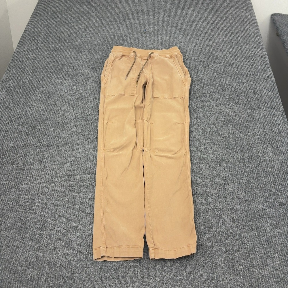 Faherty Pants Womens XS Tan Tencel Cotton Stretch Drawstring Utility Casual